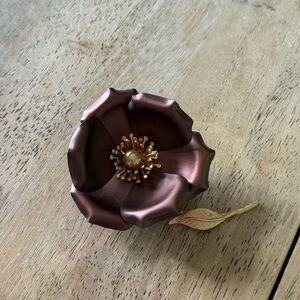 1940-1960’s Brown and Gold Flower Brooch